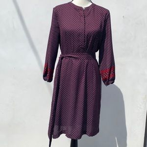 LOFT casual light colorful button front dress